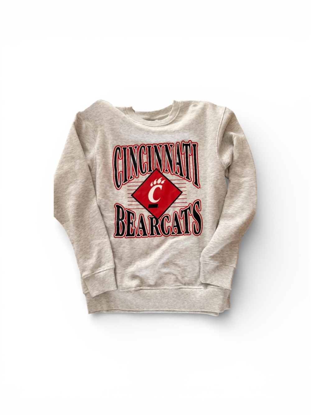 Rivalry Threads Cincinnati Bearcats Crewneck Sweatshirt - Light Gray & Red